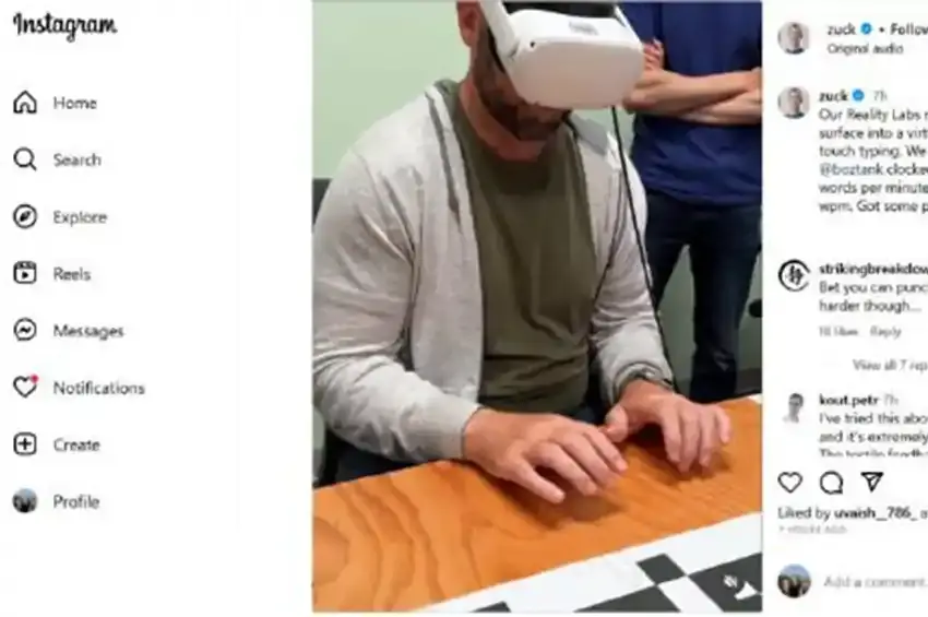Zuckerberg enthüllt virtuelle Tastatur, Bosworth erreicht 119 Wörter pro Minute