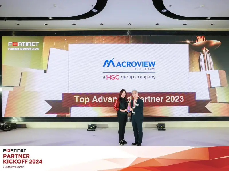 HGC Macroview يفوز بجائزة الشريك المتقدم من Fortinet