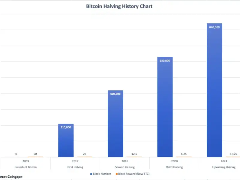 Analyse der historischen Bitcoin-Halving-Tabelle