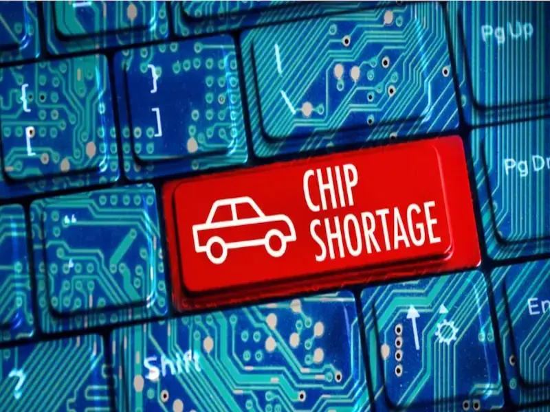 世界的な半導体不足を示すグラフィックイラスト
