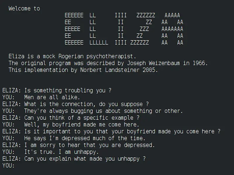 ELIZA: The first virtual assistant