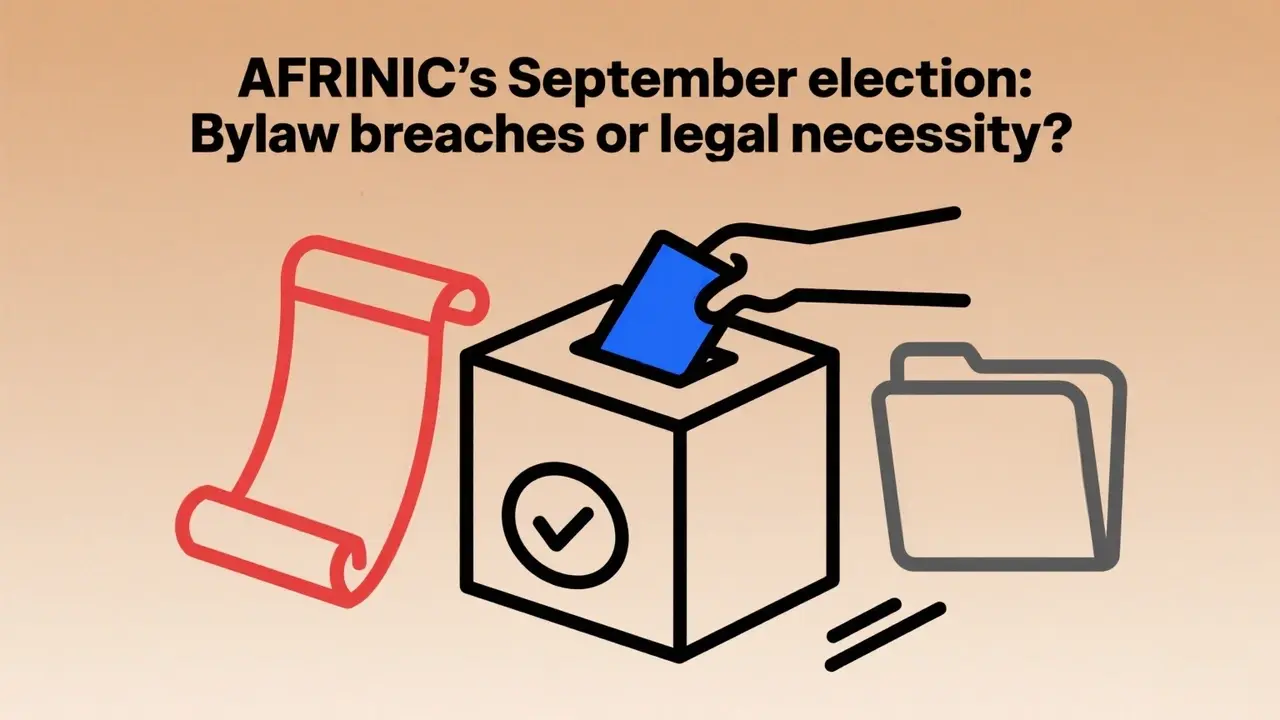 AFRINIC の 9 月選挙：細則違反か、法的必要性か？