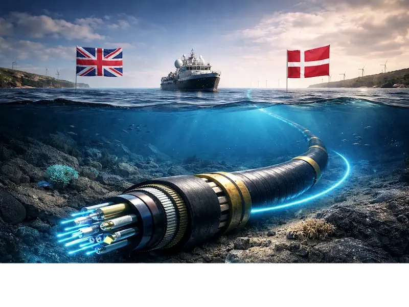 Altibox unterstützt das Verena-Kabel mit 512 Tbps, das Großbritannien und Dänemark verbindet