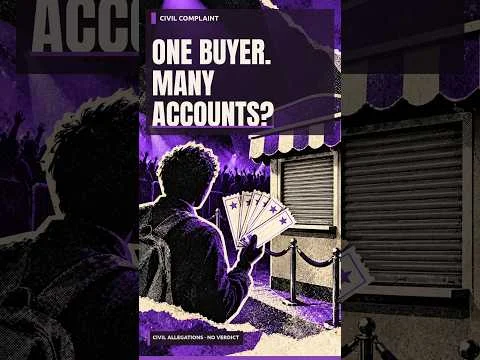Ticket Limits and Many Accounts: What the DOJ Alleges