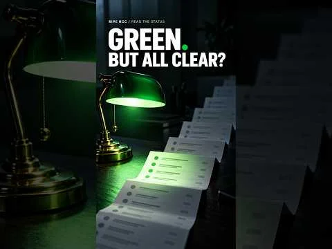 Green for Which Service? Reading RIPE NCC's All-Clear