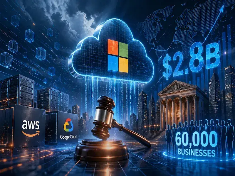 Editorial image for Microsoft faces $2.8bn UK class action over cloud licensing.