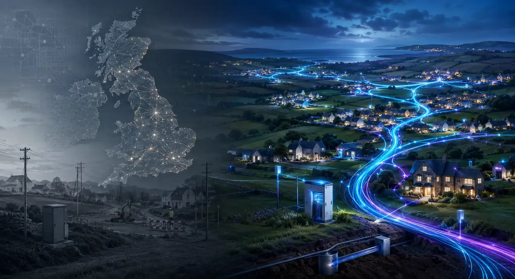 UK gigabit funding recedes as commercial fibre expands