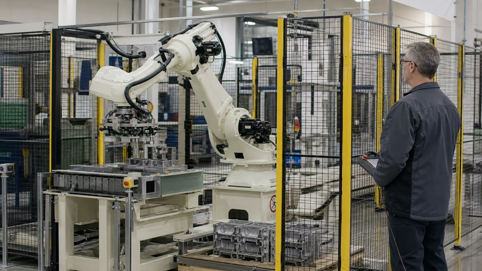 Kawasaki Robotics と受け入れられたワークセルの条件