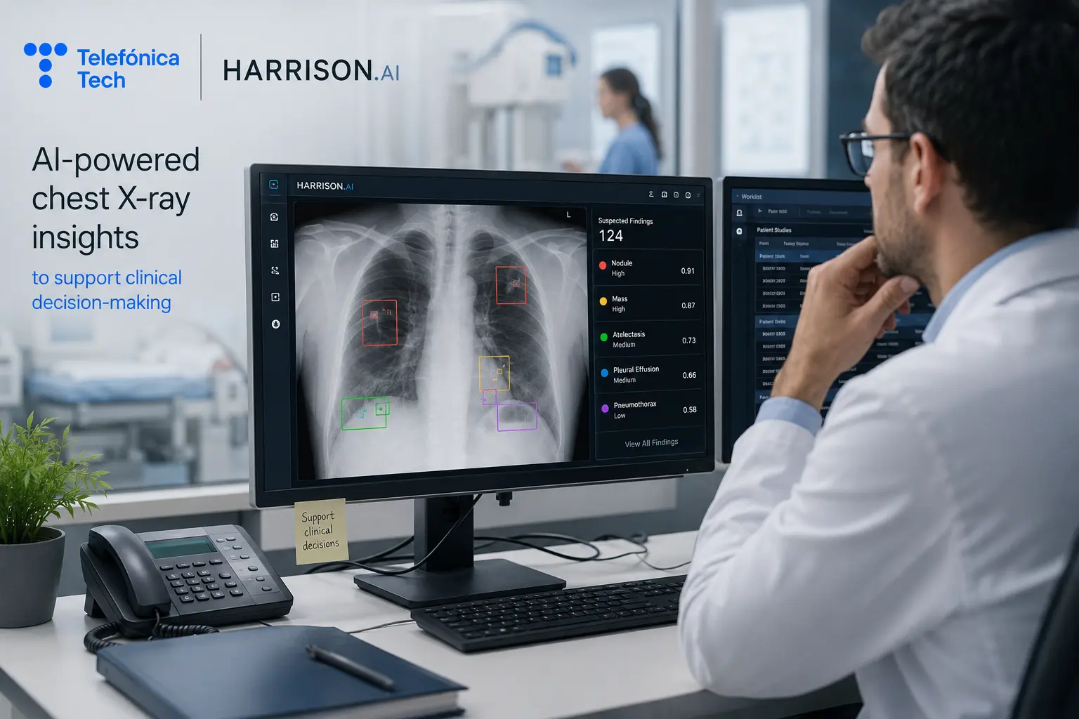 Telefónica Tech oferece ferramenta de raio-X torácico da Harrison.ai na Espanha
