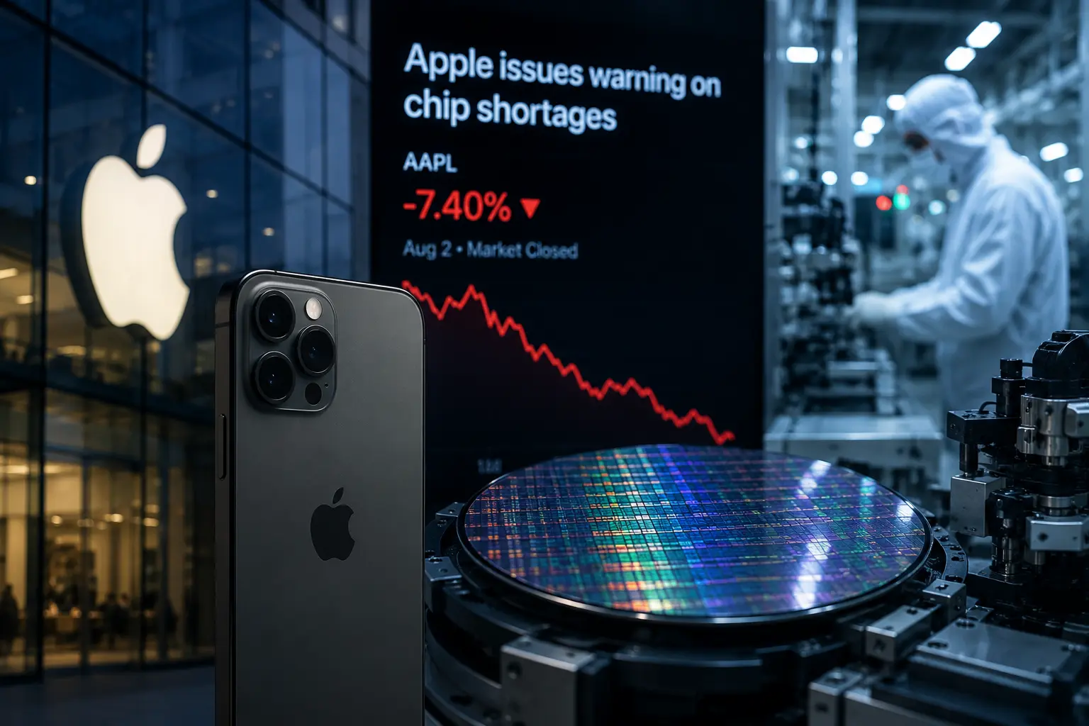 أسهم Apple تتراجع بعد تحذير من نقص الرقائق