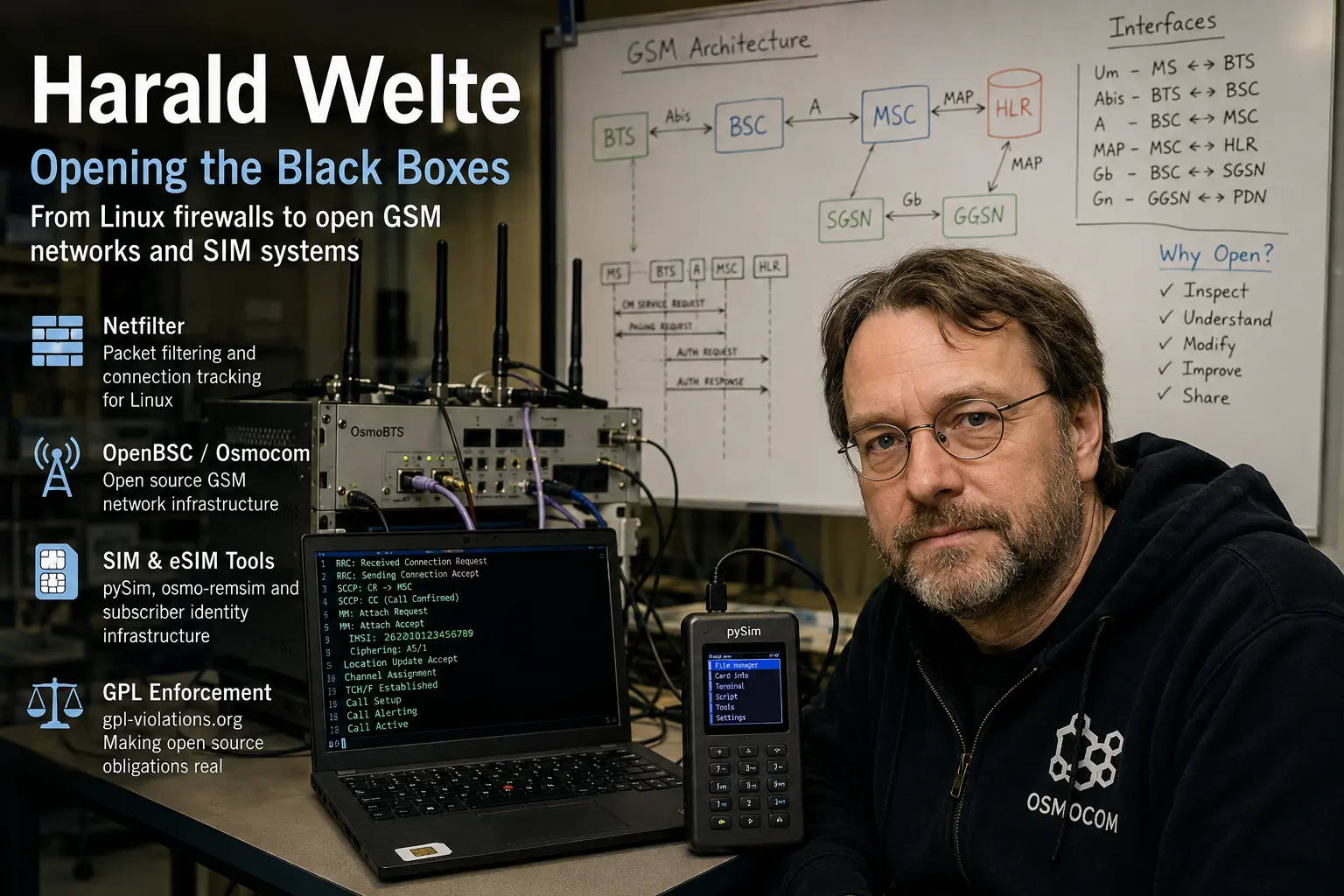 Harald Welte 与开放电信封闭接口的历程
