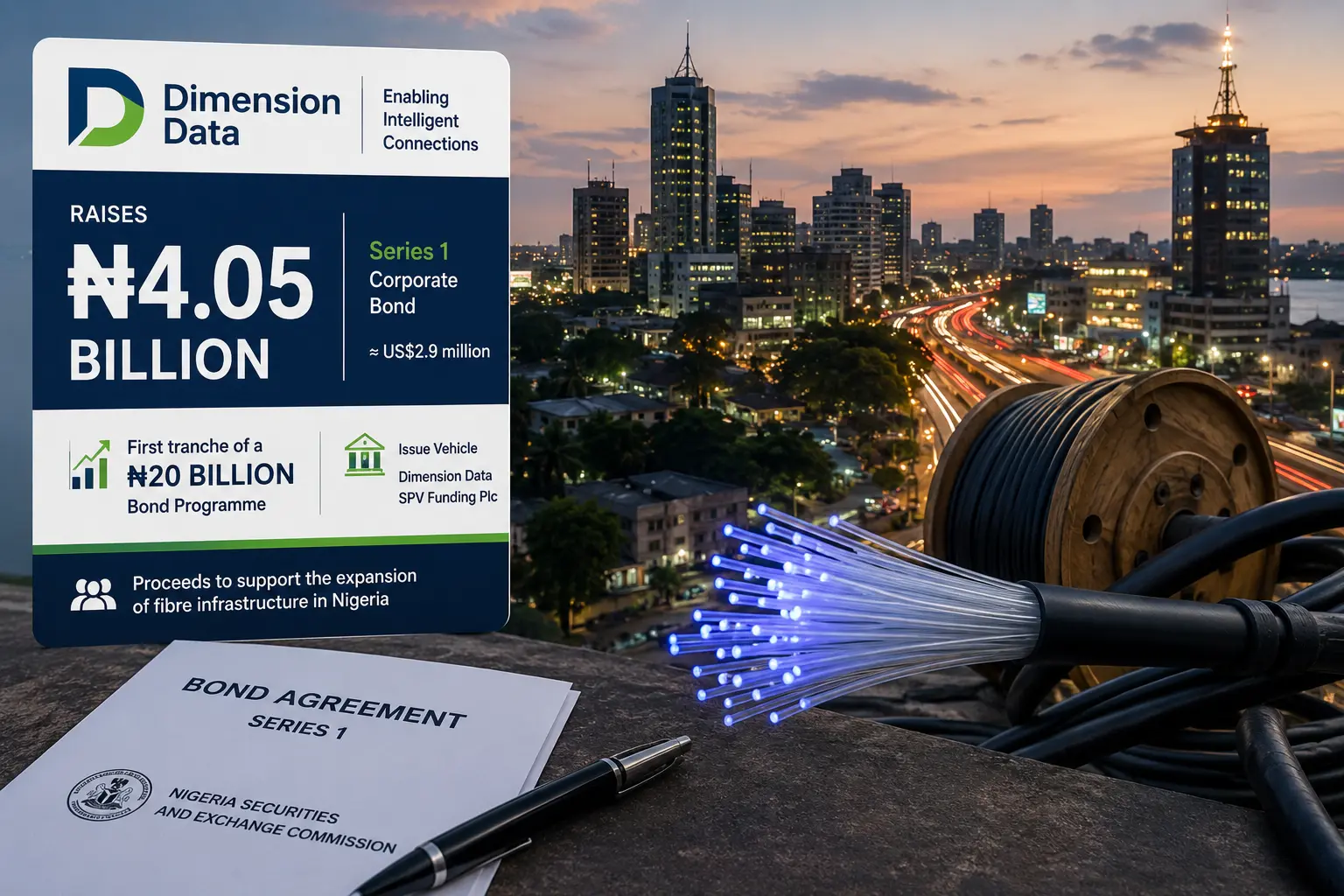 Dimension Data recauda ₦4.050 millones para la expansión de fibra en Nigeria