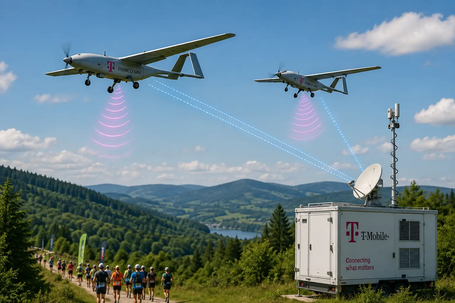 Deutsche Telekom 测试两架飞行基站的交替运行