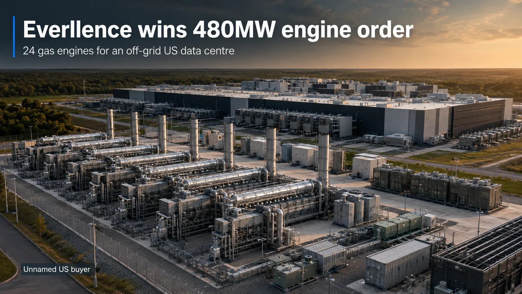 Everllence、480MW オフグリッドデータセンター向けエンジンを受注