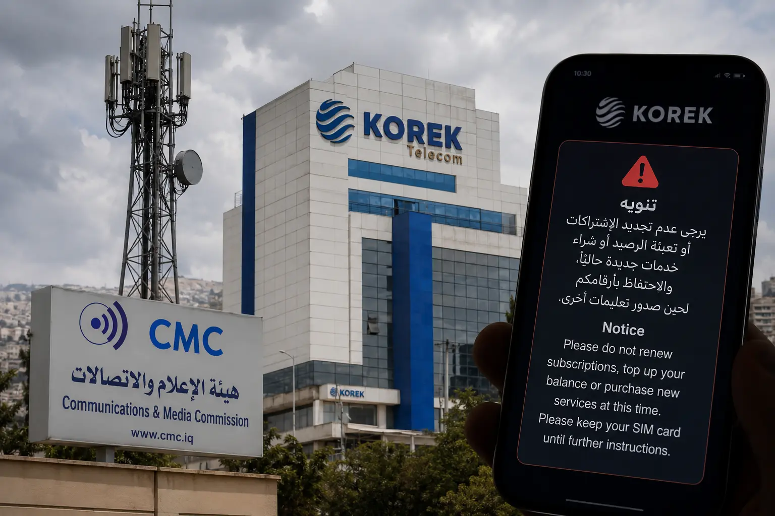 El regulador iraquí inicia el cierre de Korek Telecom
