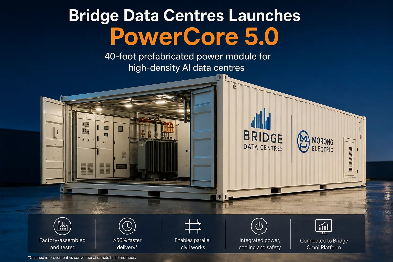 Bridge Data Centres startet PowerCore 5.0-Strommodul