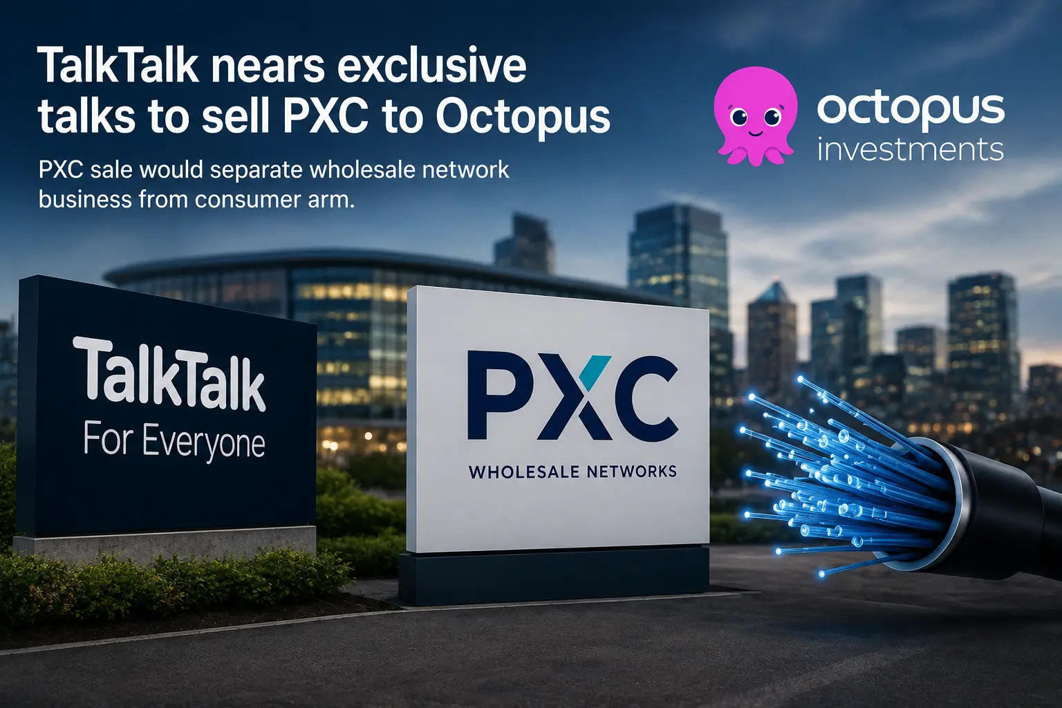 TalkTalk تقترب من محادثات حصرية لبيع PXC إلى Octopus