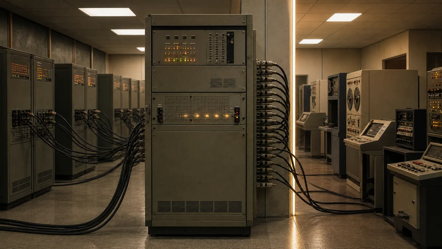 A fronteira do IMP: como a ARPANET dividiu a rede antes que a Internet aprendesse a confiar nas pontas
