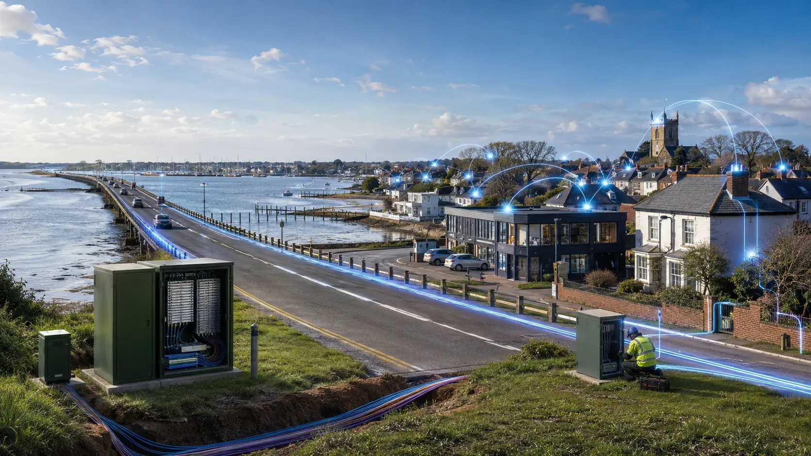 Amphora Connect تشغّل شبكة الألياف الضوئية في West Mersea