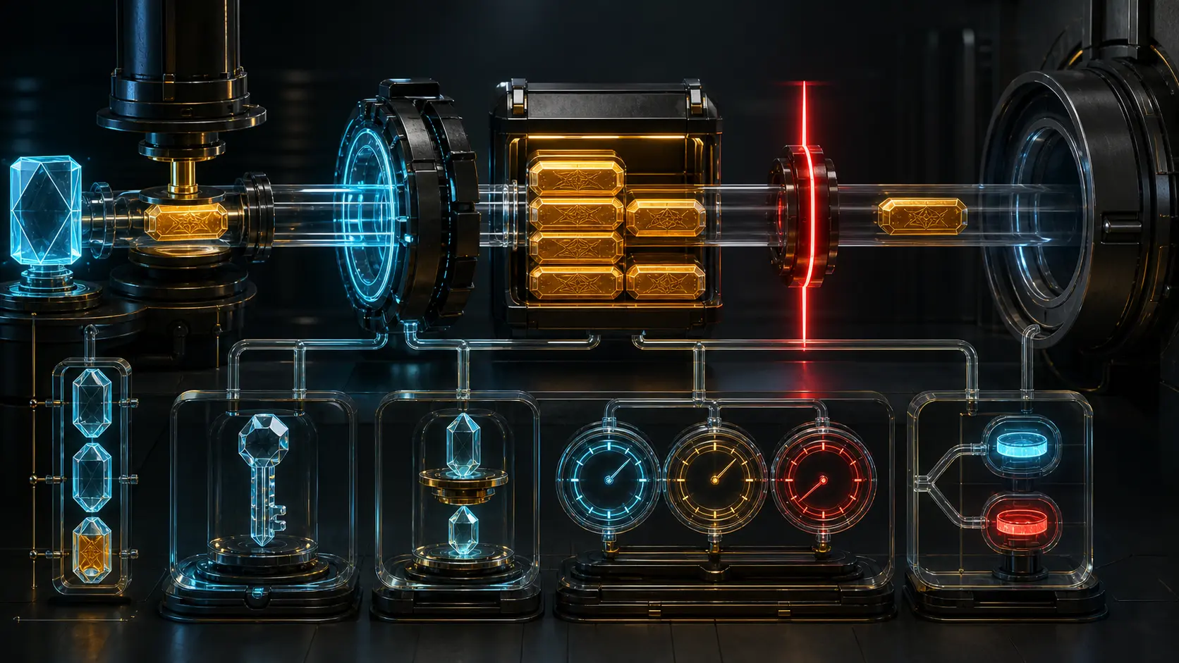 An intact amber signed OCSP capsule passes a later red revocation boundary, above separate certificate identity, responder delegation, three clocks, chain coverage and client decision mechanisms.