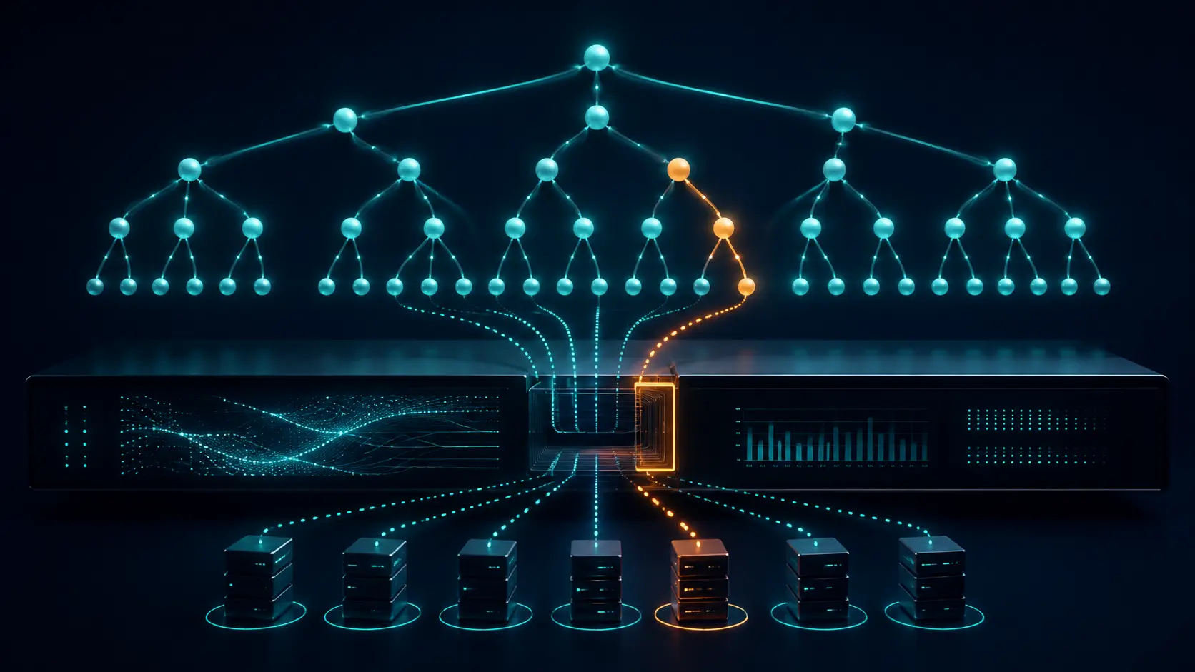 A DNS hierarchy remains validated in teal while one narrowly scoped amber branch passes through a resolver-side exception.
