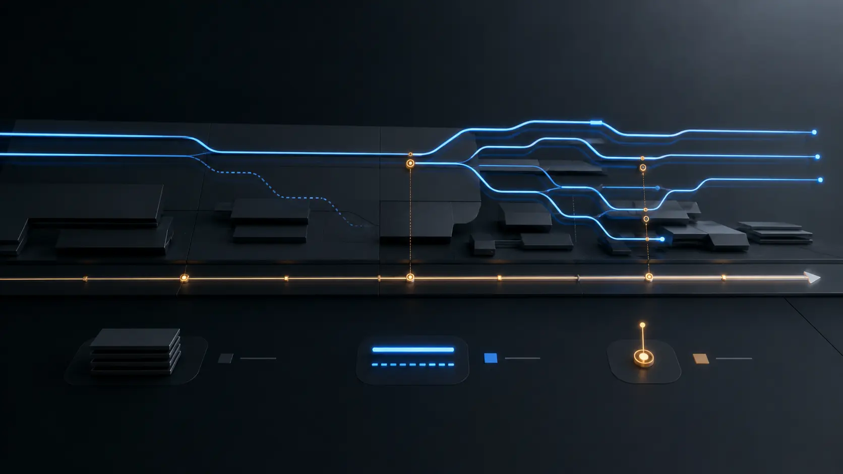 An abstract route timeline shows persistent covering paths, one fading path and several later more-specific paths.