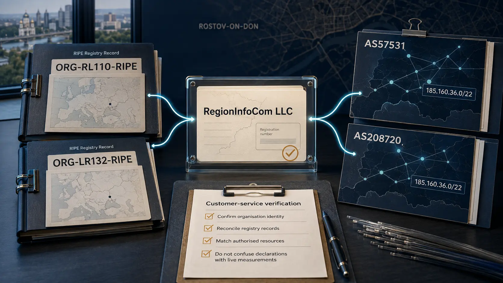 RegionInfoCom: duas identidades de registro não formam uma rede medida