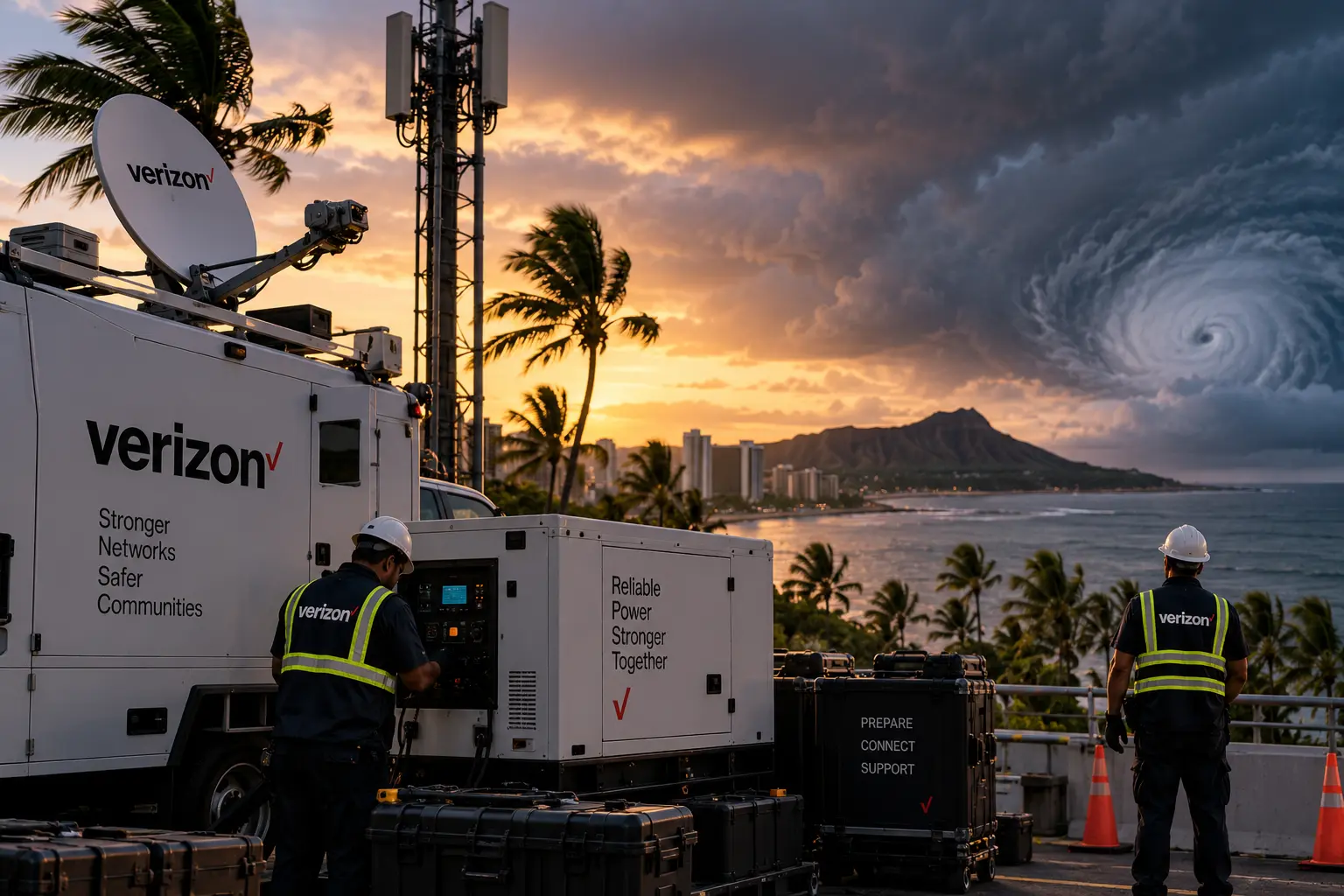 Verizon prepara su red en Hawái para el huracán Lowell