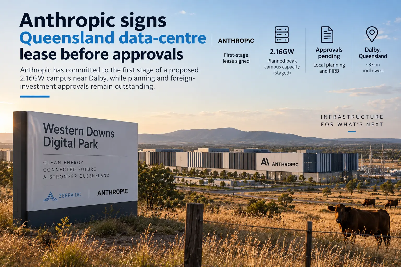 Anthropic signe un bail au Queensland avant les autorisations
