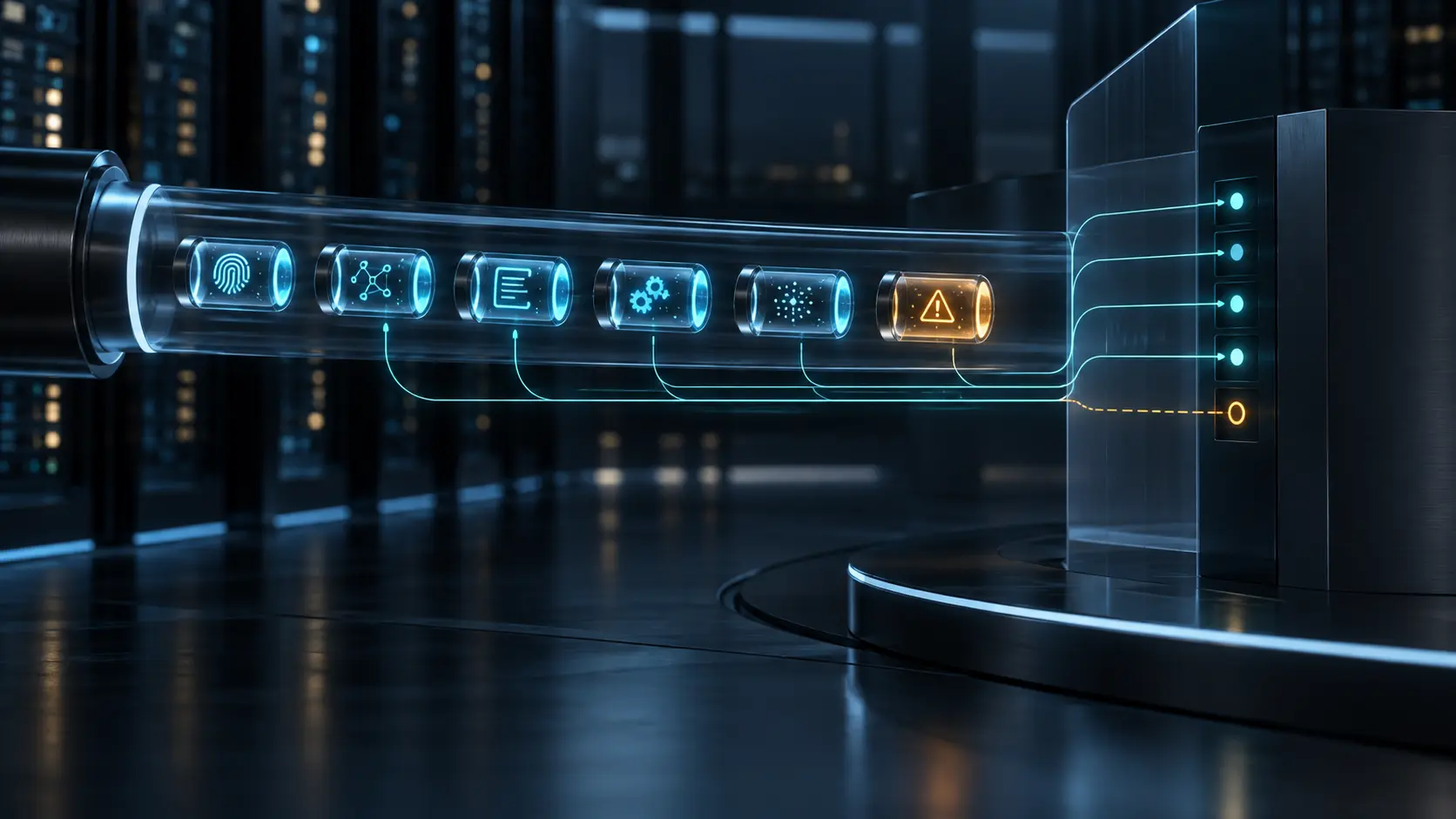 تسير ست حاويات رمزية للأحداث في قناة واحدة؛ لخمس منها مسارات إقرار زرقاء منفصلة ويبقى مسار كهرماني بلا حسم.