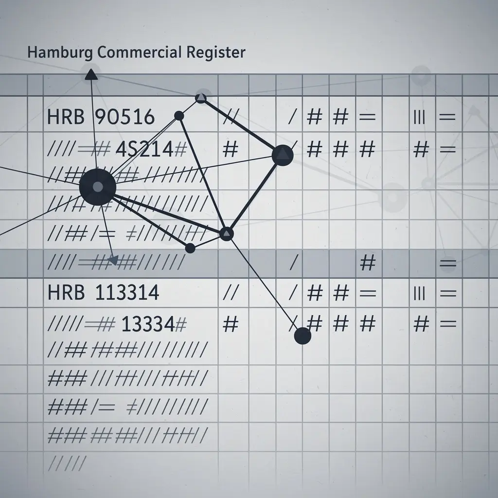 O registro comercial de Hamburgo explica a contradição de espelho atrás de AS210860