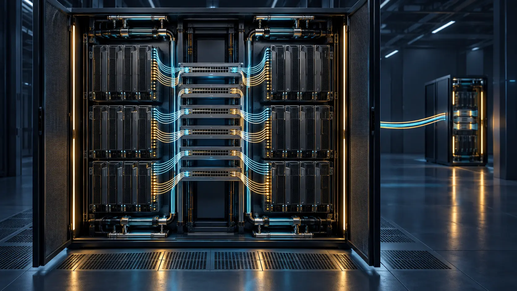 Sechs Switch-Trays je Helios-Rack – doch HPEs Netzwerkanteil bleibt offen