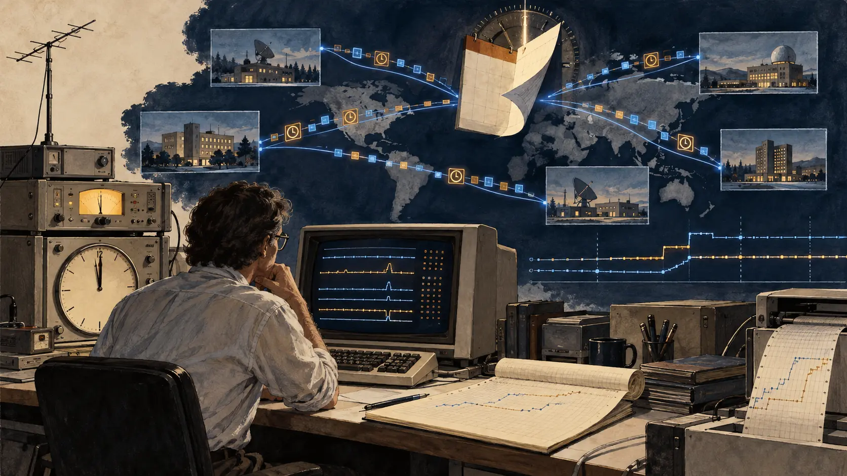 L’essai de synchronisation a traversé un réseau en service : l’expérience NTP de 1985