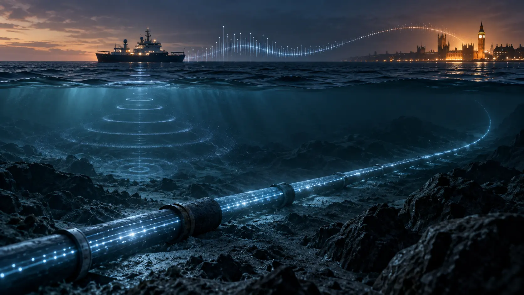 Подводное волокно фиксирует активность моря; Британия предлагает регулировать эти данные и экстренные распоряжения.