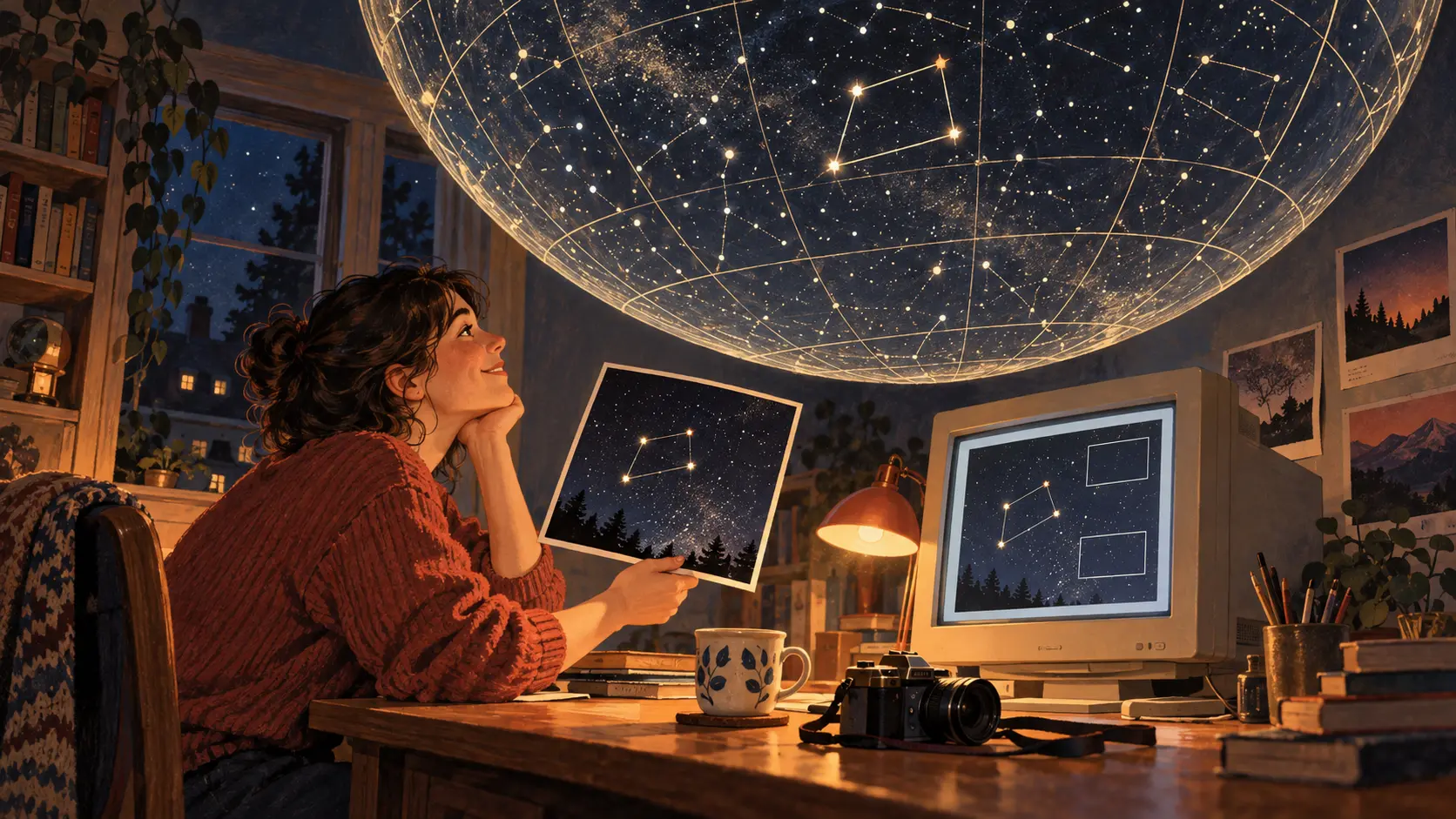 A foto tinha estrelas. Faltava descobrir o endereço.