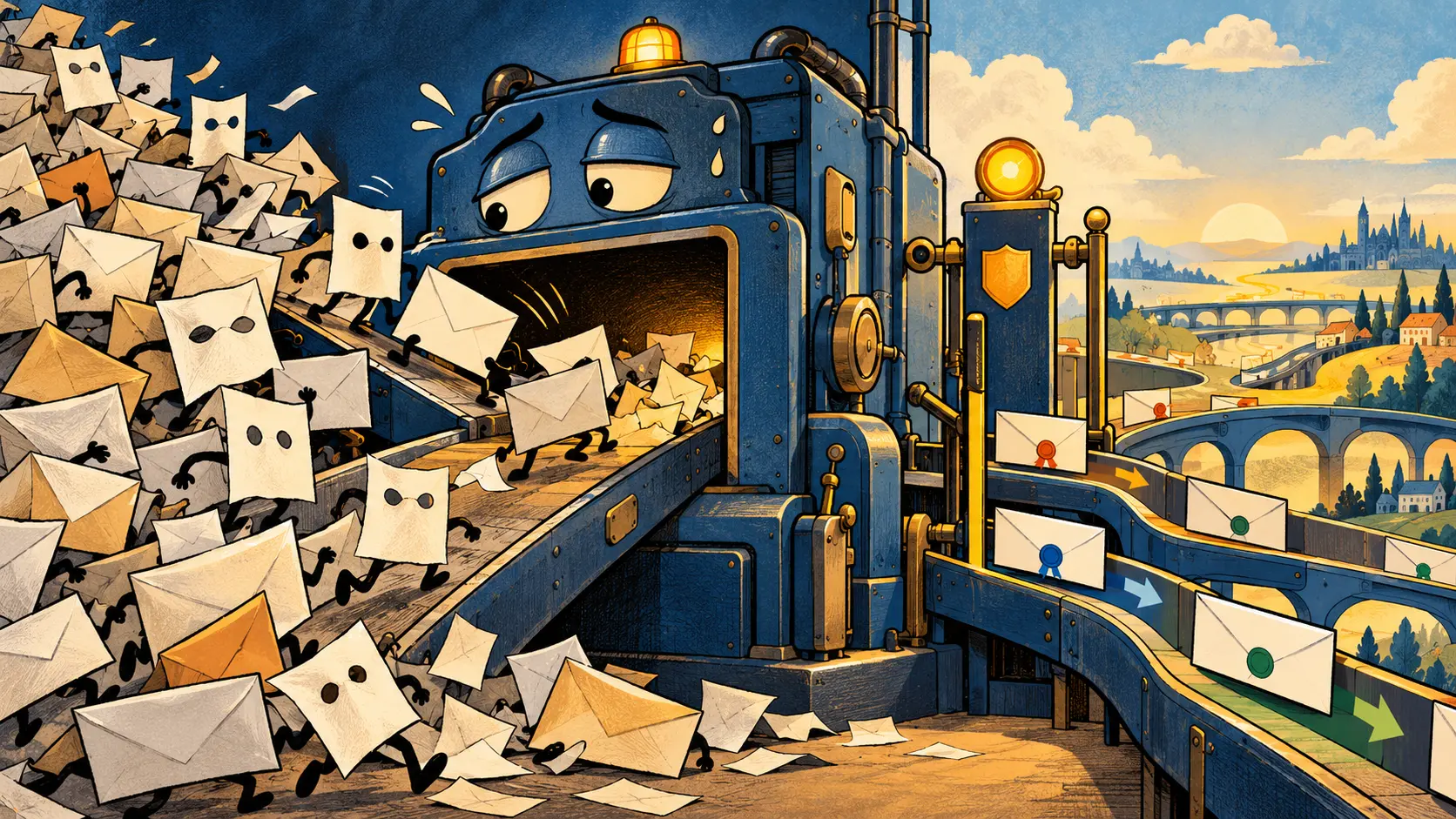 Le serveur de courrier avait pris tout le monde en stop