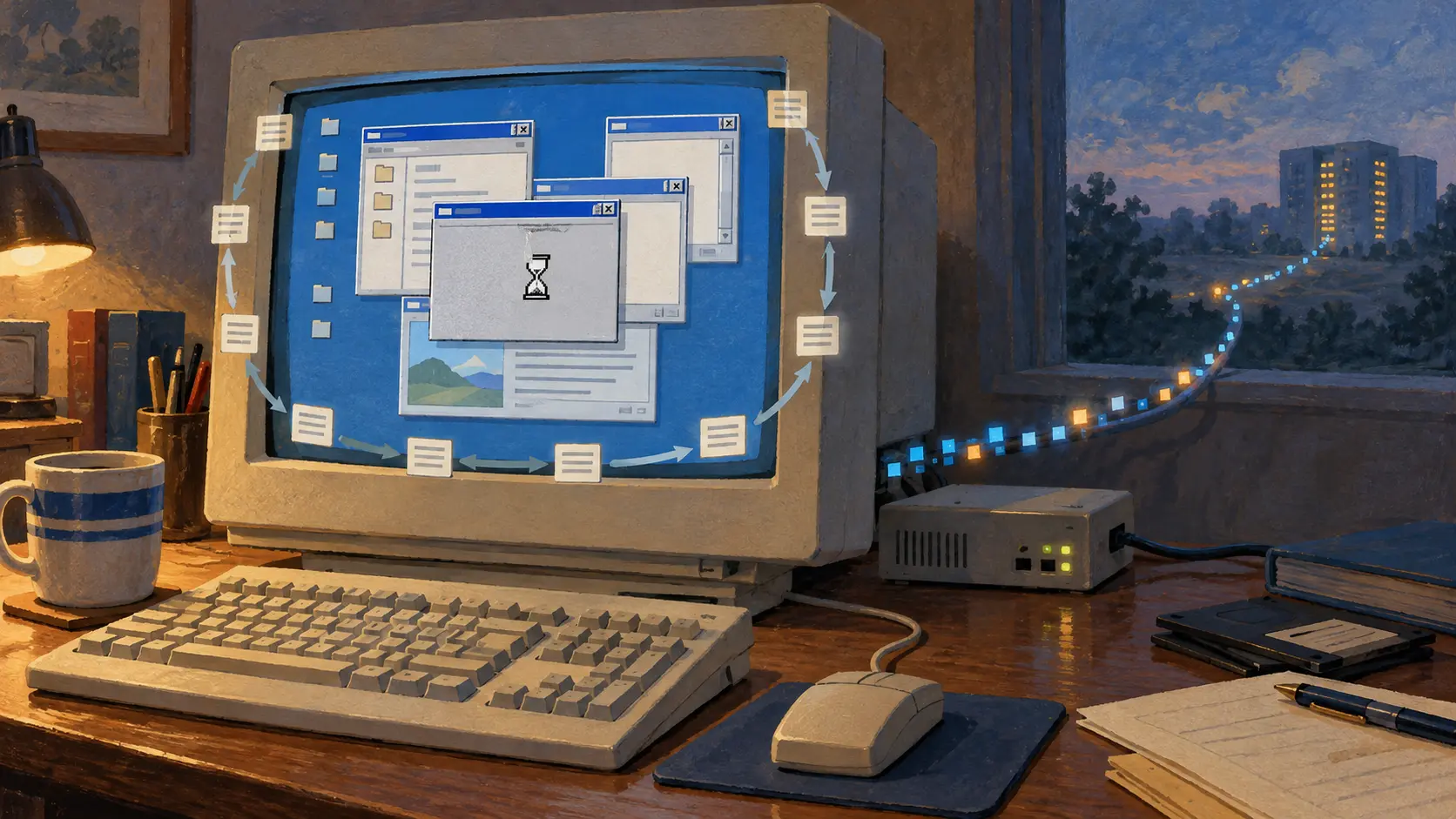 Berkeley arrive dans Windows 16 bits : même bloqué, Winsock devait traiter les messages.