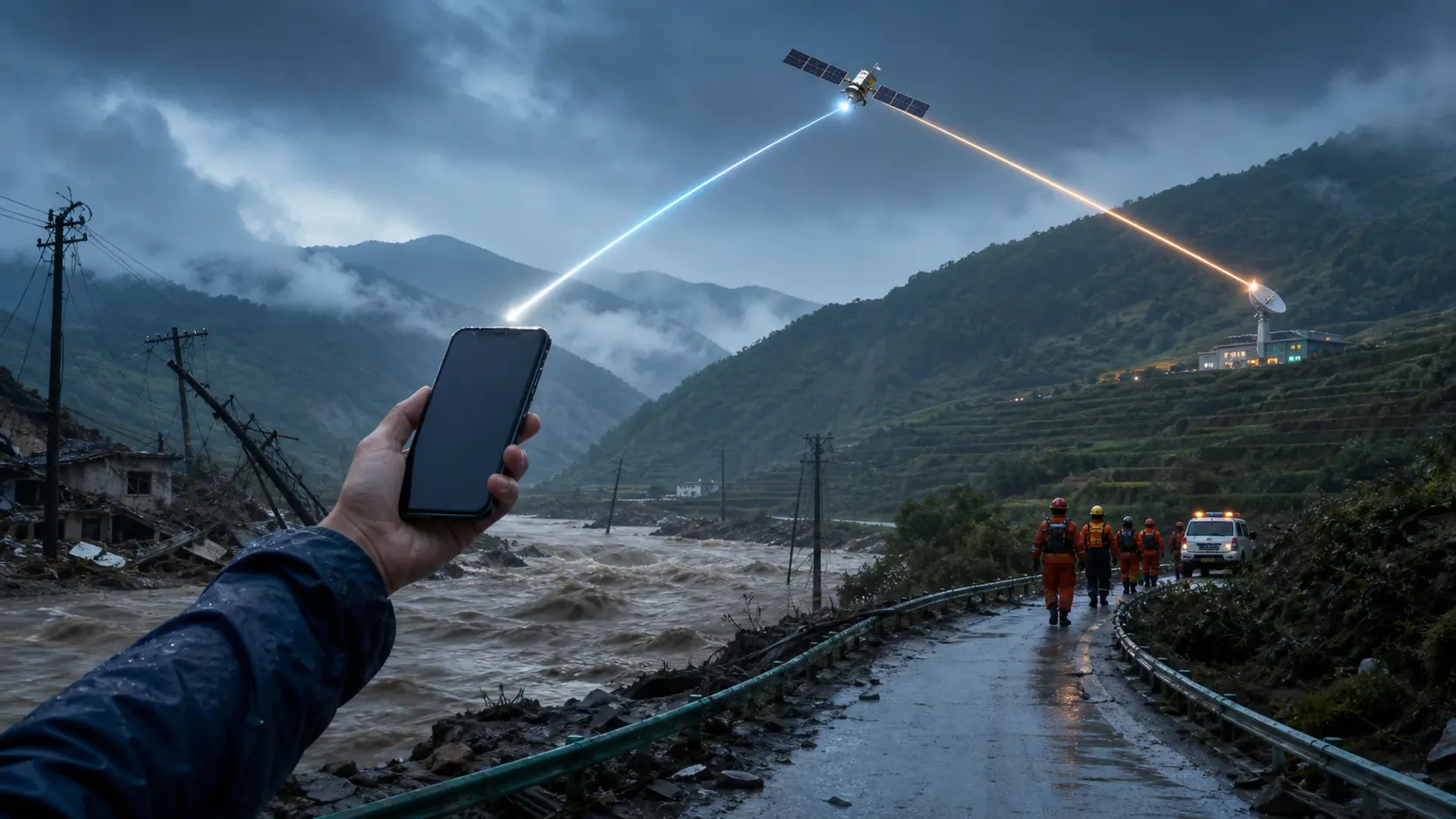 China Telecom macht satellitenfähige Telefone zum öffentlichen Flutkanal