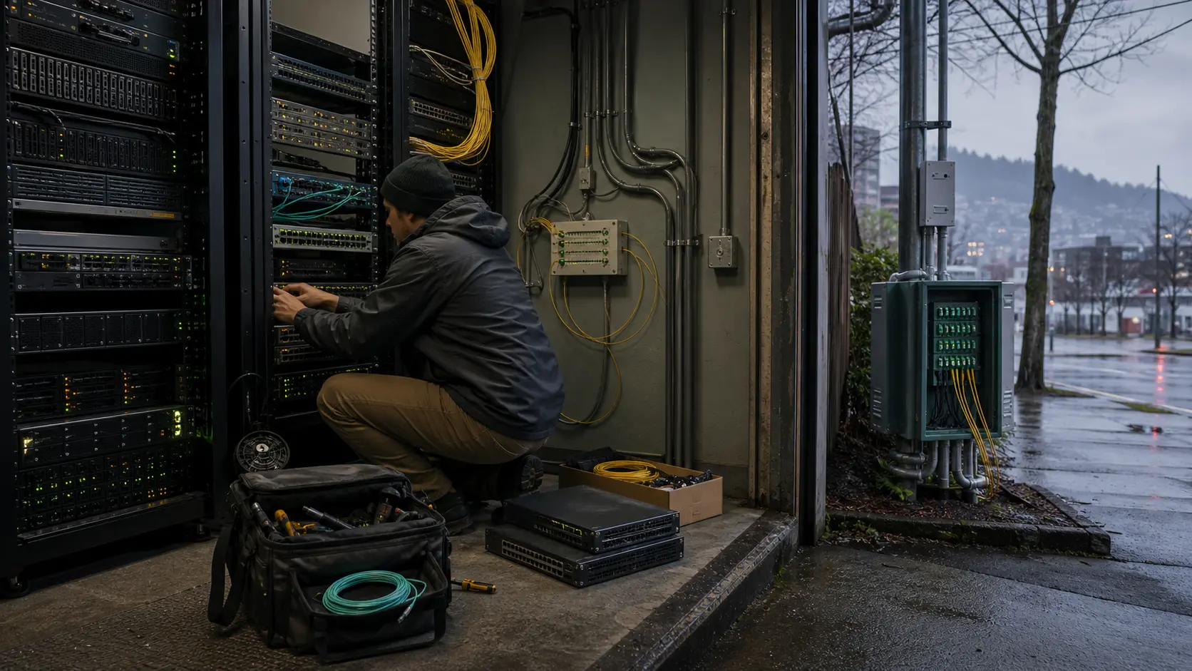 Portland Internet Hosting LLC がラック、トランジット、修理期間に依存するホスティング容量を販売