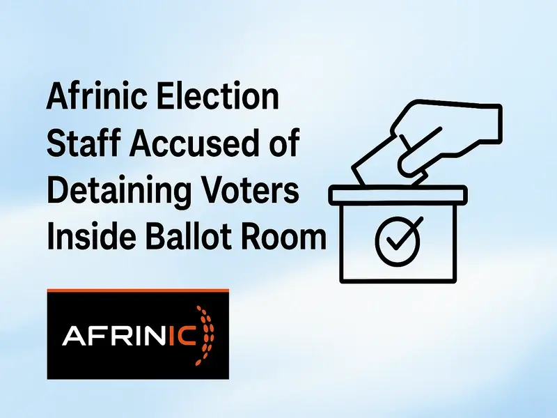 AFRINIC election staff accused of detaining voters inside ballot room