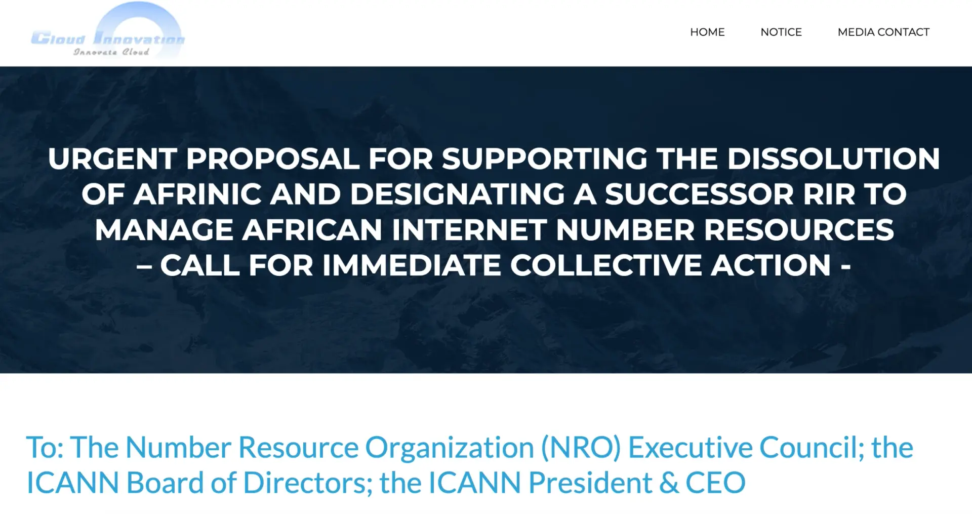 Cloud Innovation supports ICANN’s move to derecognise AFRINIC, calls for successor to be immediately identified