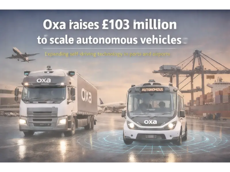 Oxa sammelt 103 Millionen Pfund Sterling ein, um autonome Fahrzeuge zu entwickeln