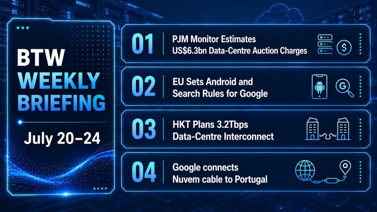 Weekly Briefing | Google Rules, Data-Centre Power & Global Connectivity