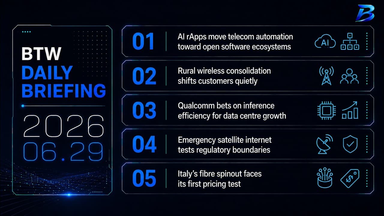 Daily briefing | Telecom automation, rural wireless and AI inference reshape networks