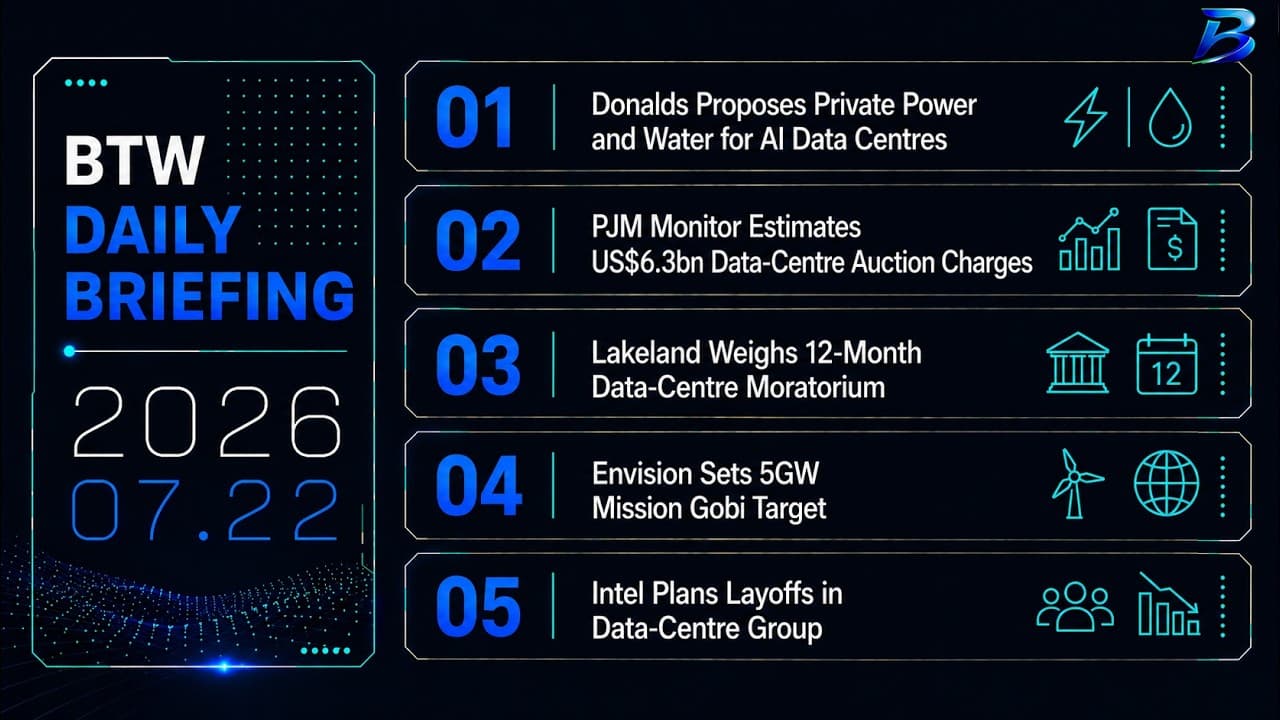 Daily briefing | AI data centres face power, water and planning limits