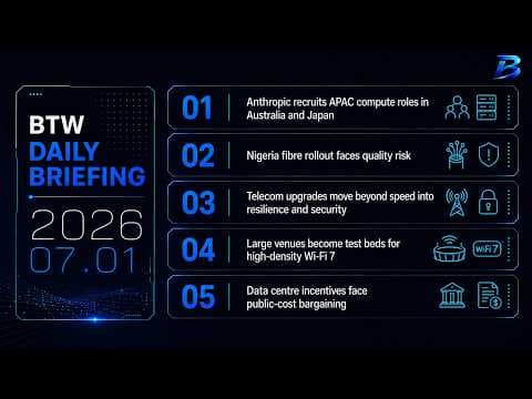 Daily briefing | AI compute, fibre quality and telecom resilience reshape infrastructure