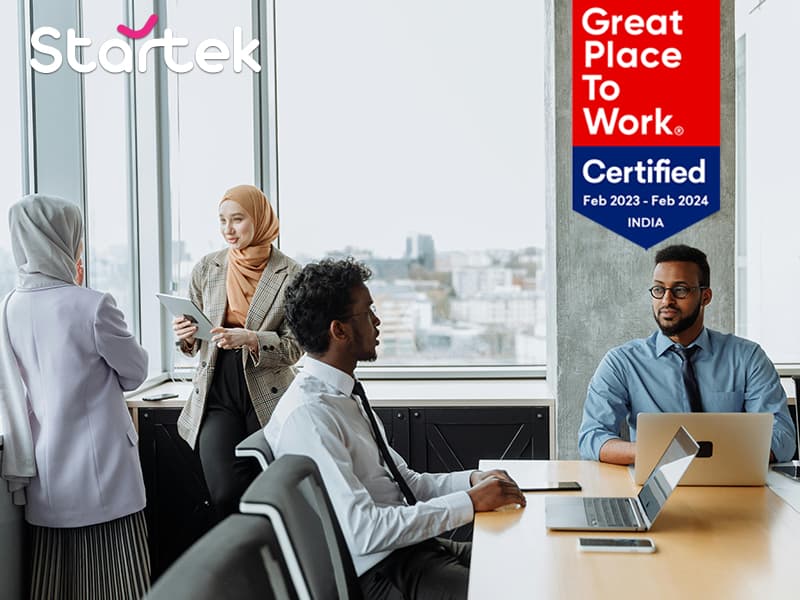 Startek 荣获印度 Great Place To Work 认证