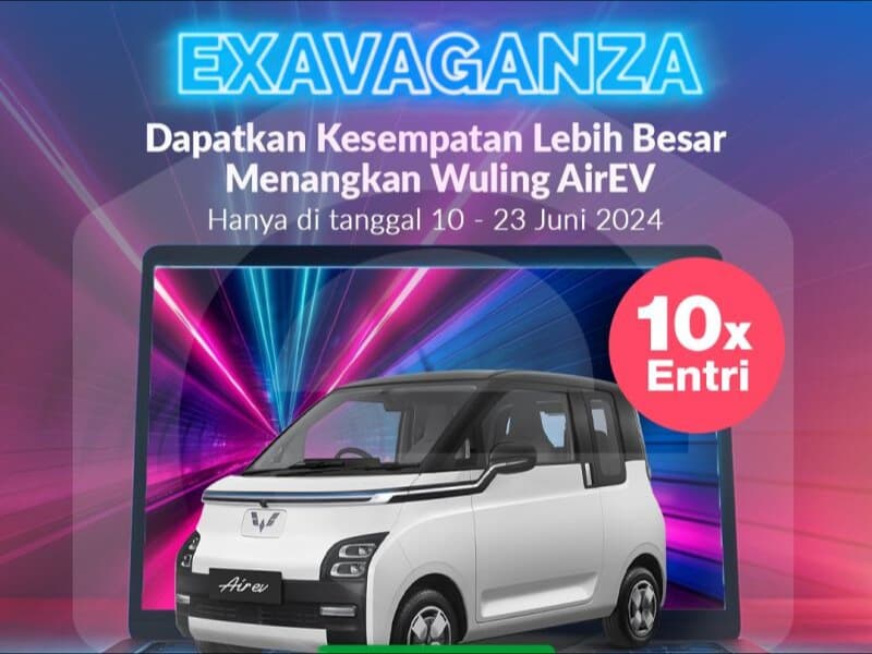 Exabytes Indonesia bietet die Chance, einen Wuling AirEV Lite zu gewinnen