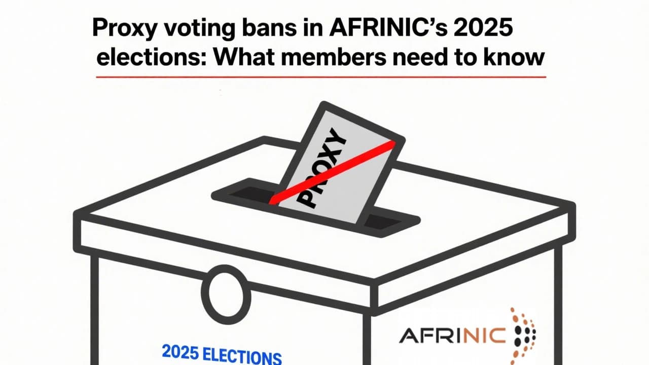 AFRINIC 2025 年選挙の代理投票禁止：メンバーが知っておくべきこと