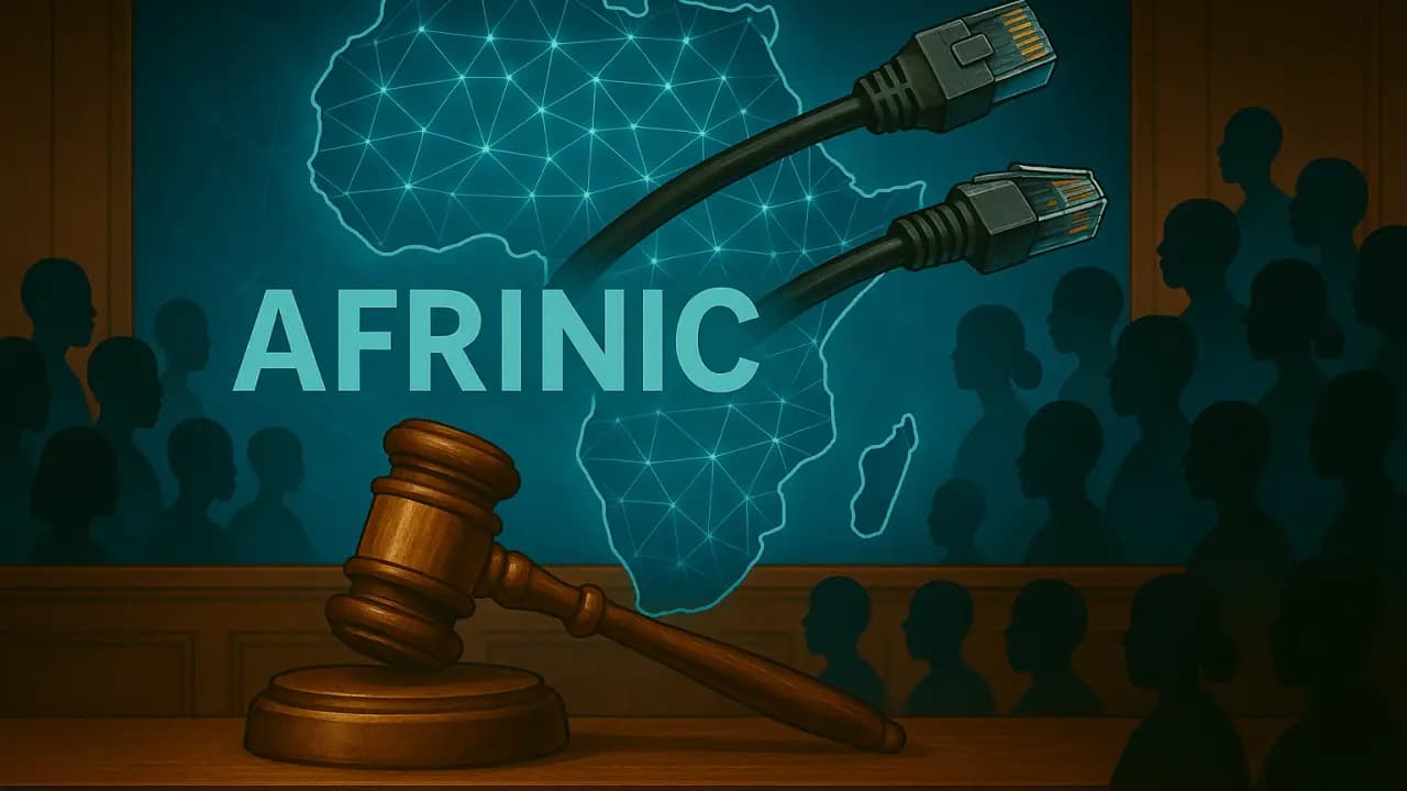 O que acontece quando novos membros são impedidos de votar nas eleições da AFRINIC?
